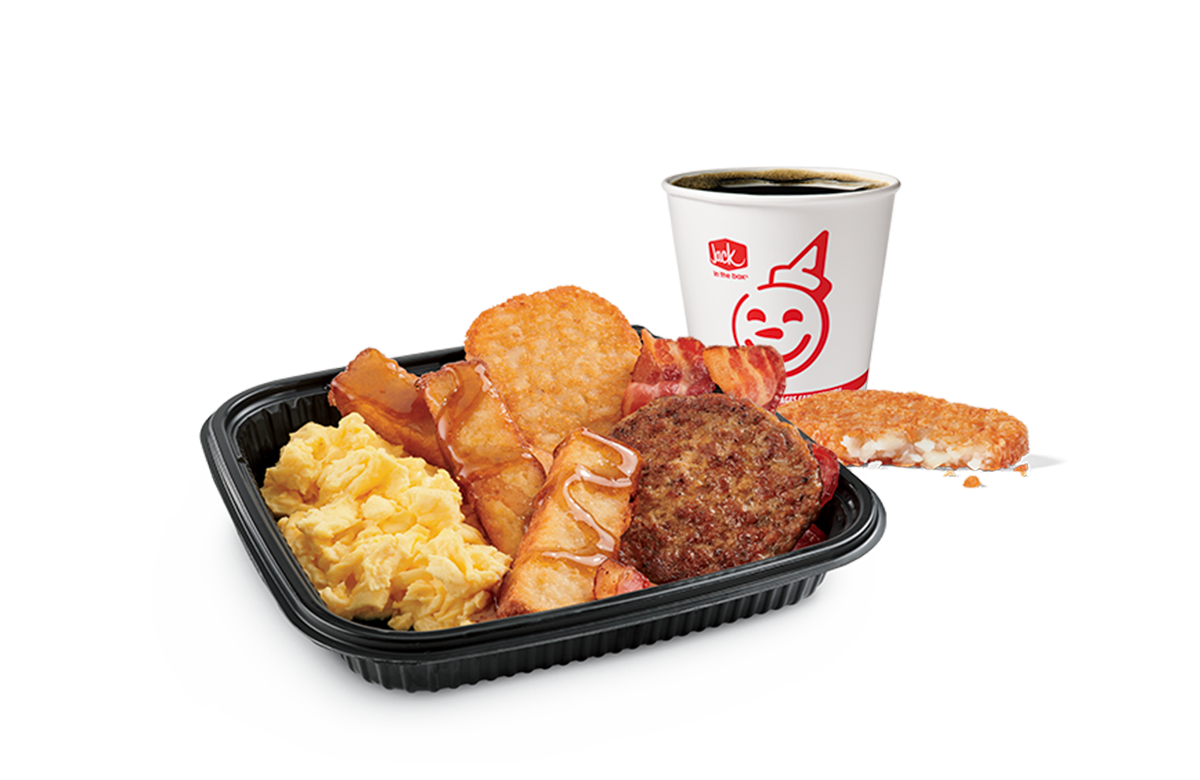 3Pc Classic French Toast Sticks Platter w/ Bacon & Sausage Combo