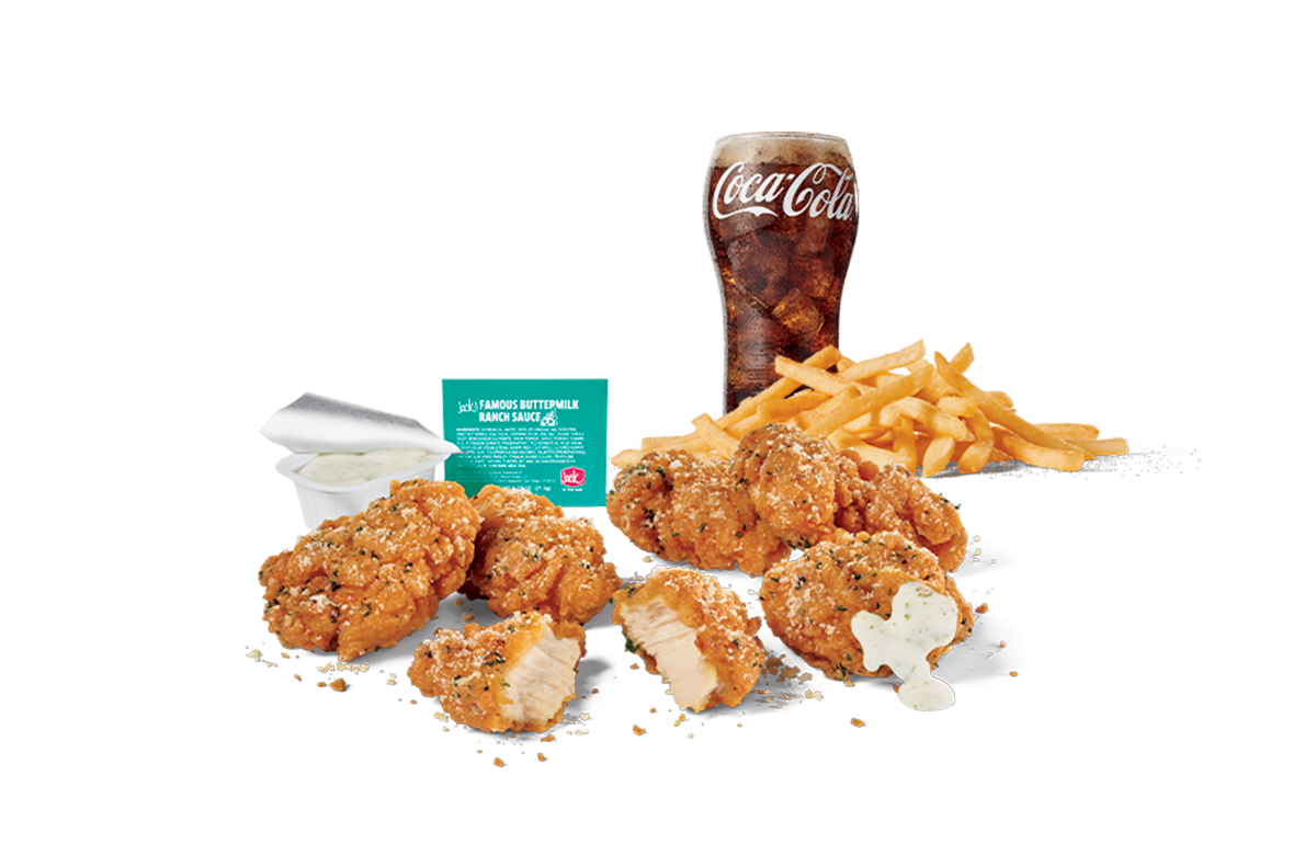 6pc Garlic Parm Crispy Boneless Wings Combo