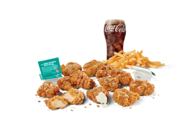 12pc Garlic Parm Crispy Boneless Wings Combo