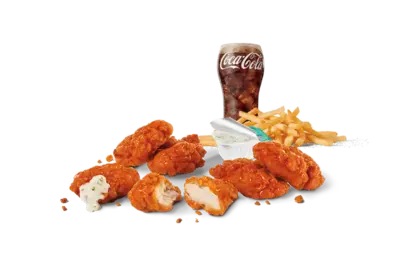 6Pc Buffalo Crispy Boneless Wings Combo